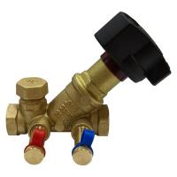 Клапан балансировочный ручной латунь STAD.BY-1 ВР с измерительными ниппелями Эффективный Инжиниринг