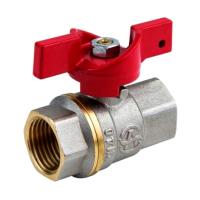 Кран шаровой латунь никель 1002 Euro ВР полнопроходной бабочка Aquasfera