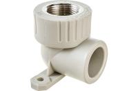 Угольник PP-R комбинированный серый ВР VALFEX