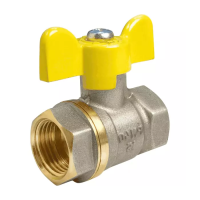 Кран шаровой латунь никель газ 11Б27фтМ ВР полнопроходной бабочка VALFEX