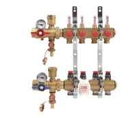 Группа коллекторная латунь с расходомерами R553FKDB Giacomini