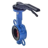 Затвор дисковый поворотный чугун межфл диск чугун манжета EPDM с рукояткой VPI4448-02EP Tecofi