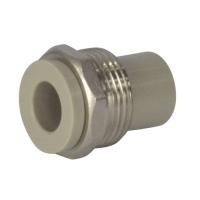 Штуцер PP-R комбинированный серый НР VALFEX