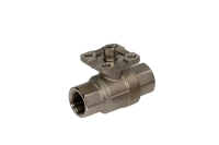 Кран шаровой латунь никель AMZ-112R ВР полнопроходной под эл/привод Ридан