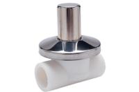 Клапан (вентиль) PP-R 90гр запорный белый хромированный внутренняя пайка VALFEX