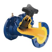 Клапан балансировочный ручной чугун 447A фл с измерительными ниппелями Zetkama