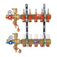 Группа коллекторная латунь с расходомерами R553FK Giacomini