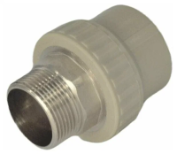 Муфта PP-R комбинированная под ключ серая НР VALFEX