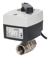 Кран шаровой латунь никель AMZ 112 ВР полнопроходной с эл/привод Danfoss