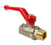Кран шаровой латунь никель 11Б27фт1М ВР/НР полнопроходной рычаг VALFEX