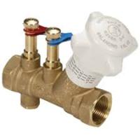 Клапан балансировочный ручной латунь R206B ВР с измерительными ниппелями Giacomini