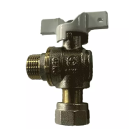 Кран шаровой латунь никель угловой 1123 Standard ВР/нак. гайка бабочка Aquasfera