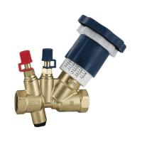 Клапан балансировочный ручной латунь ВР с измерительными ниппелями OR