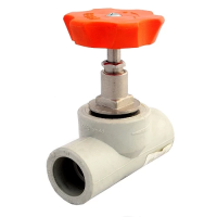 Клапан (вентиль) PP-R 90гр запорный серый внутренняя пайка VALFEX