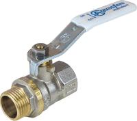 Кран шаровой латунь никель 1103 Standard ВР/НР полнопроходной рычаг Aquasfera