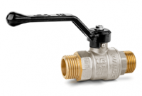 Кран шаровой латунь никель Pride НР полнопроходной рычаг LD