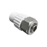 Ниппель PP-R комбинированный белый Дн 20х16 наруж пайка/обжим для МП труб VALFEX