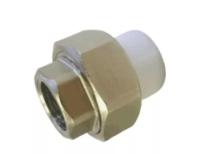 Муфта PP-R комбинированная разъемная серая ВР усиленная VALFEX