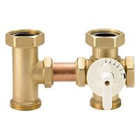 Клапан смесительный поворотный латунь R296 Ду 40 Ру16 1 1/2" ВР/НР Giacomini