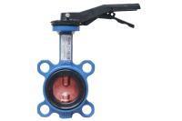 Затвор дисковый поворотный чугун межфл диск чугун манжета NBR с рукояткой VPI4448-02NI Tecofi