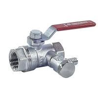 Кран шаровой латунь со спускником R250DS ВР хром рычаг Giacomini