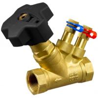 Клапан балансировочный ручной латунь MVT-R ВР с измерительными ниппелями Ридан