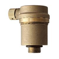 Воздухоотводчик автоматический латунь 5005 Ду 15 Ру10 G1/2" НР прямой с гориз. распол. колпачка Aquasfera