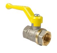 Кран шаровой латунь никель газ 11Б27фтМ ВР полнопроходной рычаг VALFEX