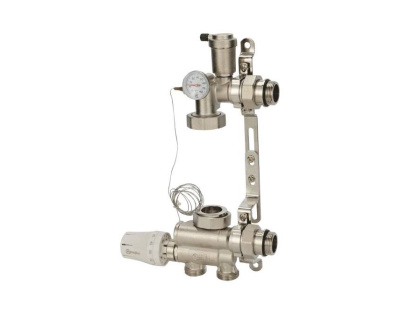 Узел насосно-смесительный латунь 1" без насоса 130-180 мм Aquasfera