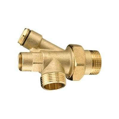 Соединитель 4-выводной латунь 1/2"x1"x1" с накидной гайкой R557B Giacomini