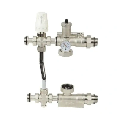 Узел насосно-смесительный латунь 1" без насоса 130 мм Aquasfera